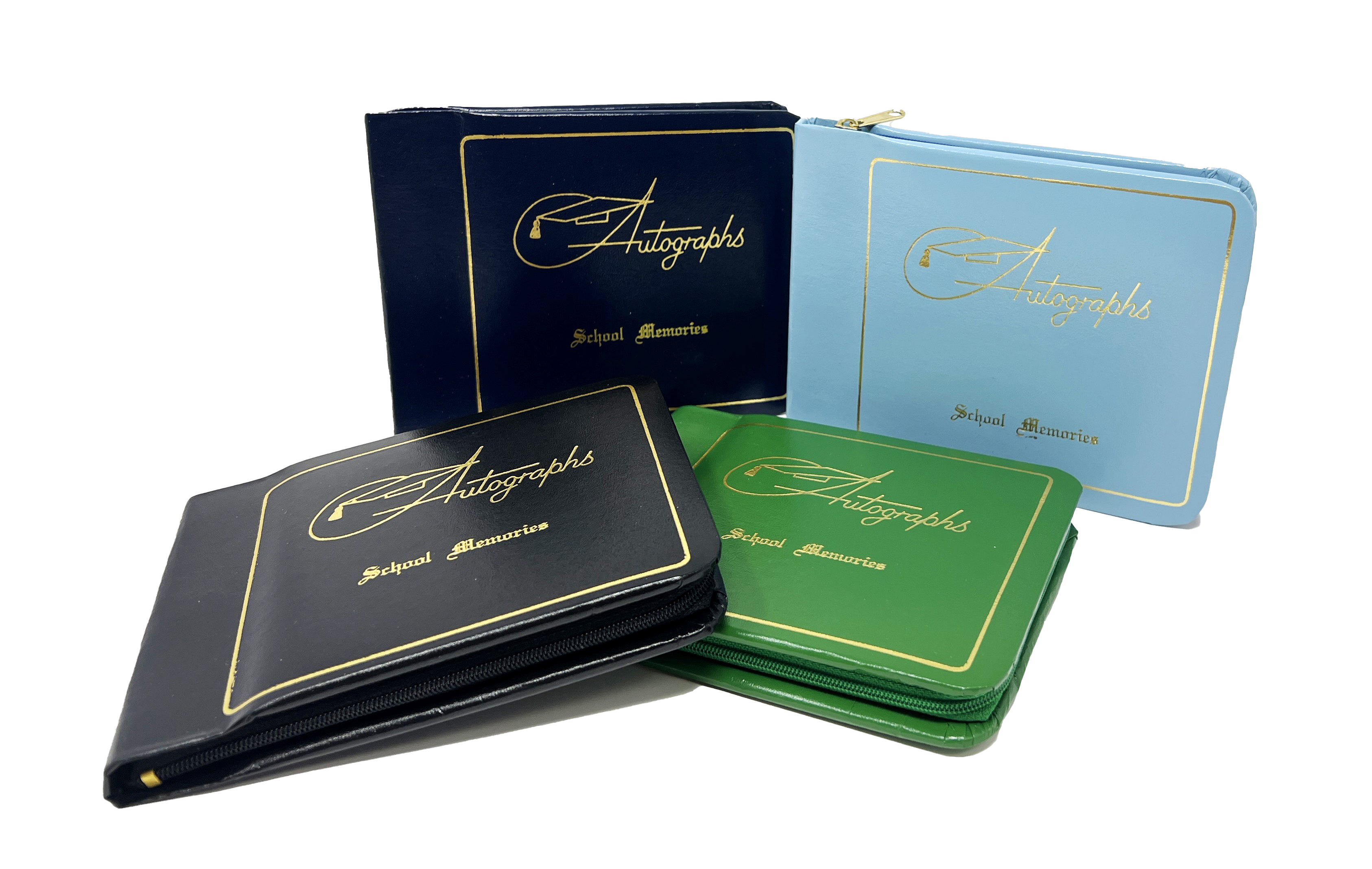 Personalized autograph books in several colors